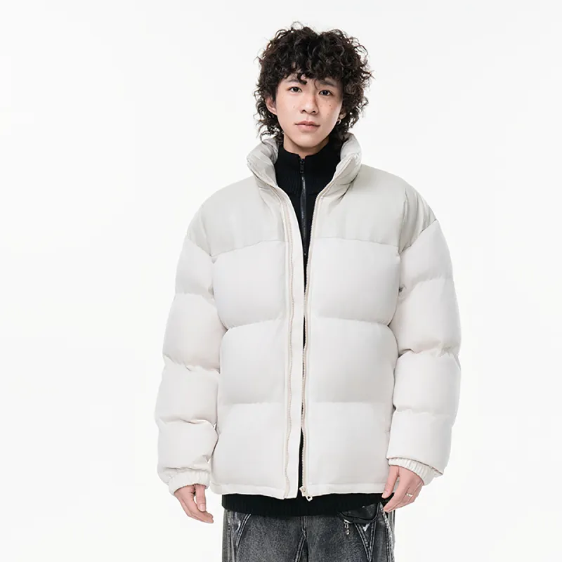 TELENT Puffer Jacket Coat Unisex White-8