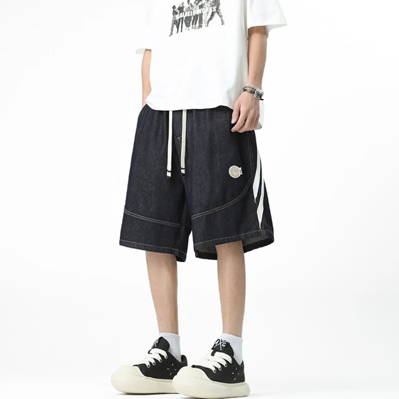 TELENT Denim Shorts Unisex Navy Blue-2