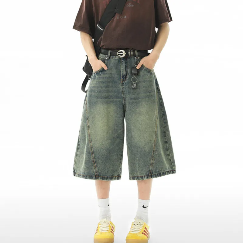 TELENT Denim Shorts Unisex Vintage Blue-2