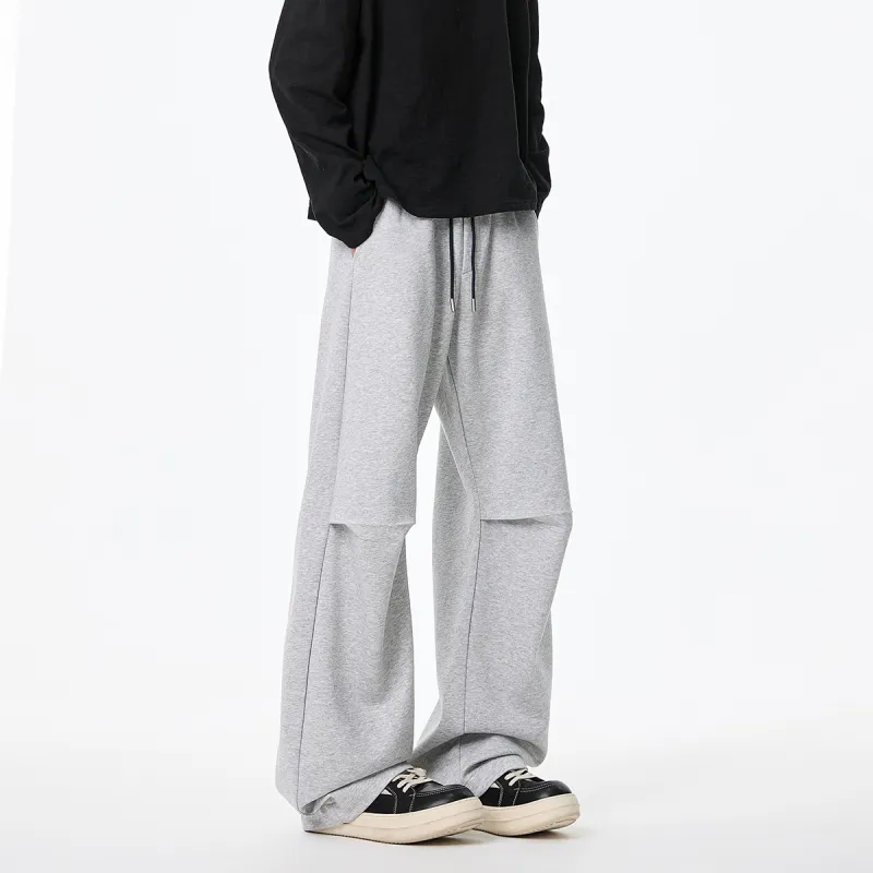 TELENT Knitted Sweatpants Unisex Heather Gray-3