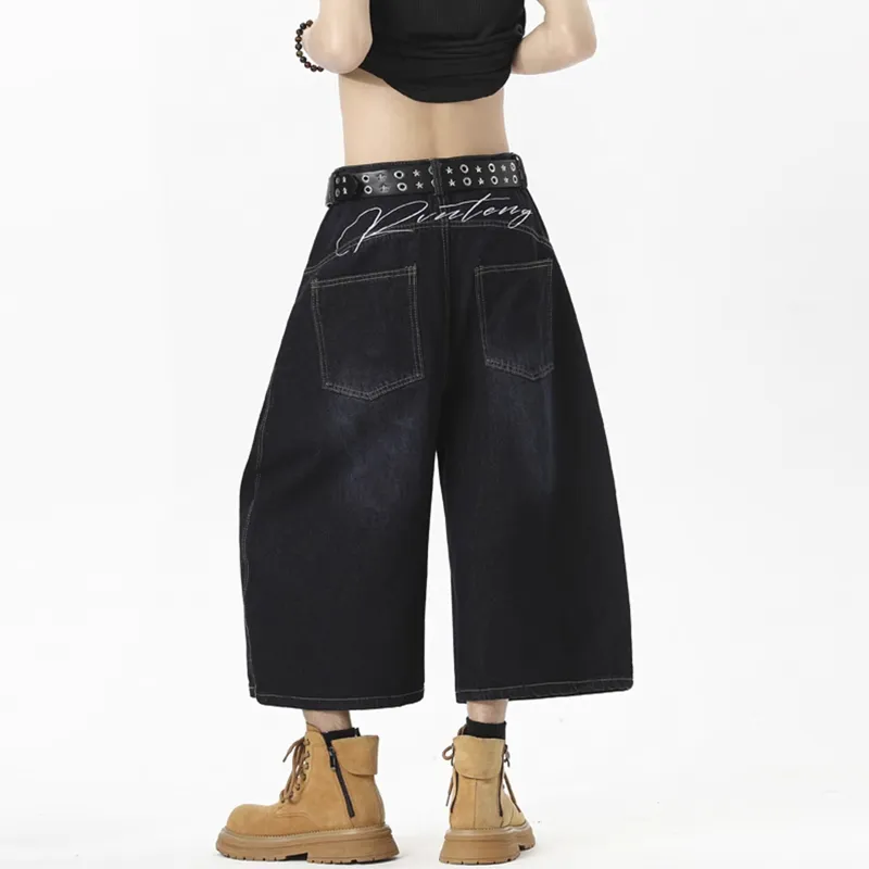 TELENT Denim Shorts Unisex Blue-3