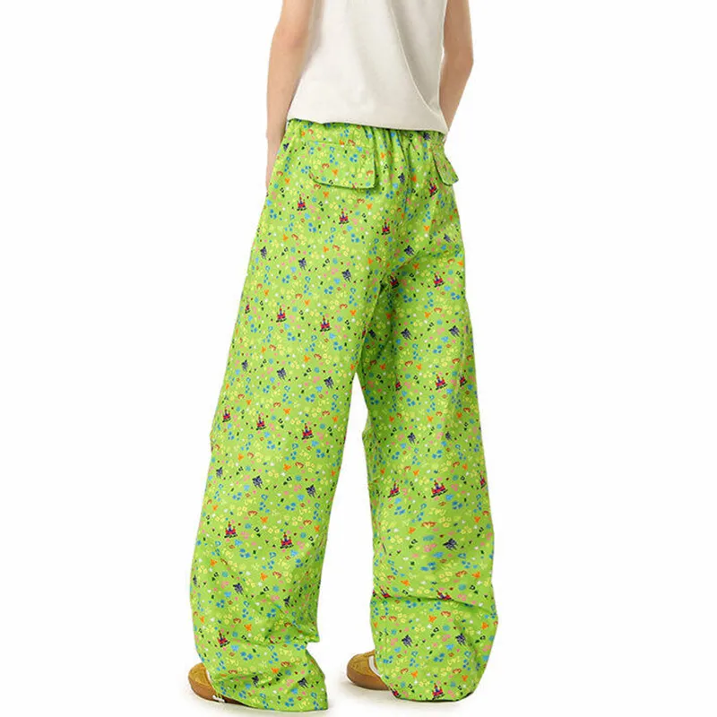 TESTUNG Casual Pants Unisex Green-6