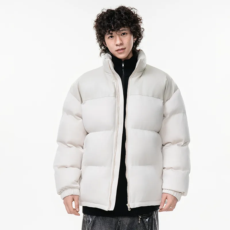 TELENT Puffer Jacket Coat Unisex White-11