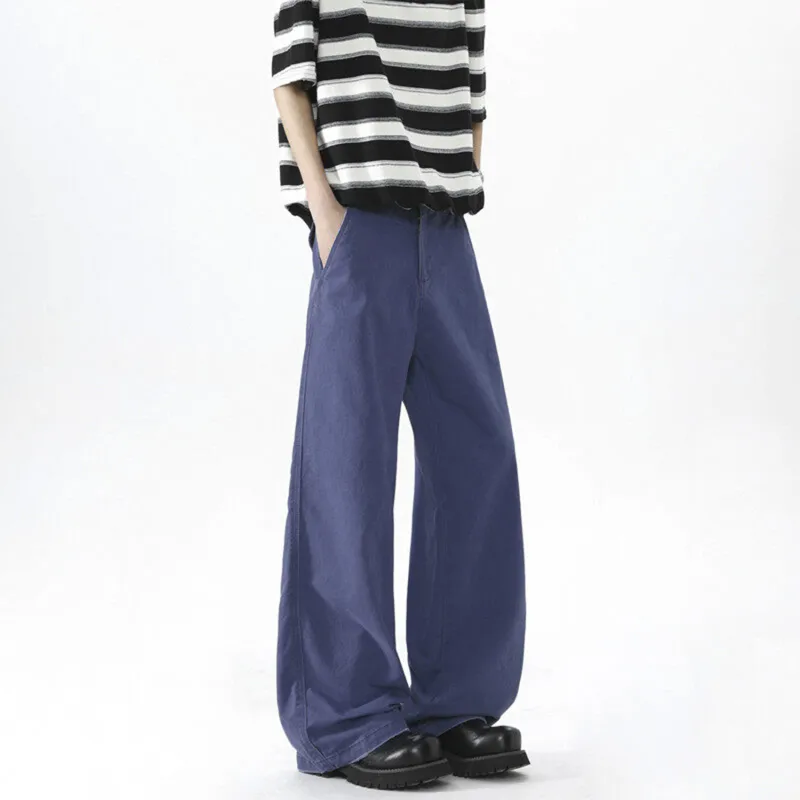 TELENT Casual Pants Unisex Elegant Blue-4