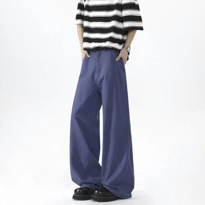 TELENT Casual Pants Unisex Elegant Blue-2