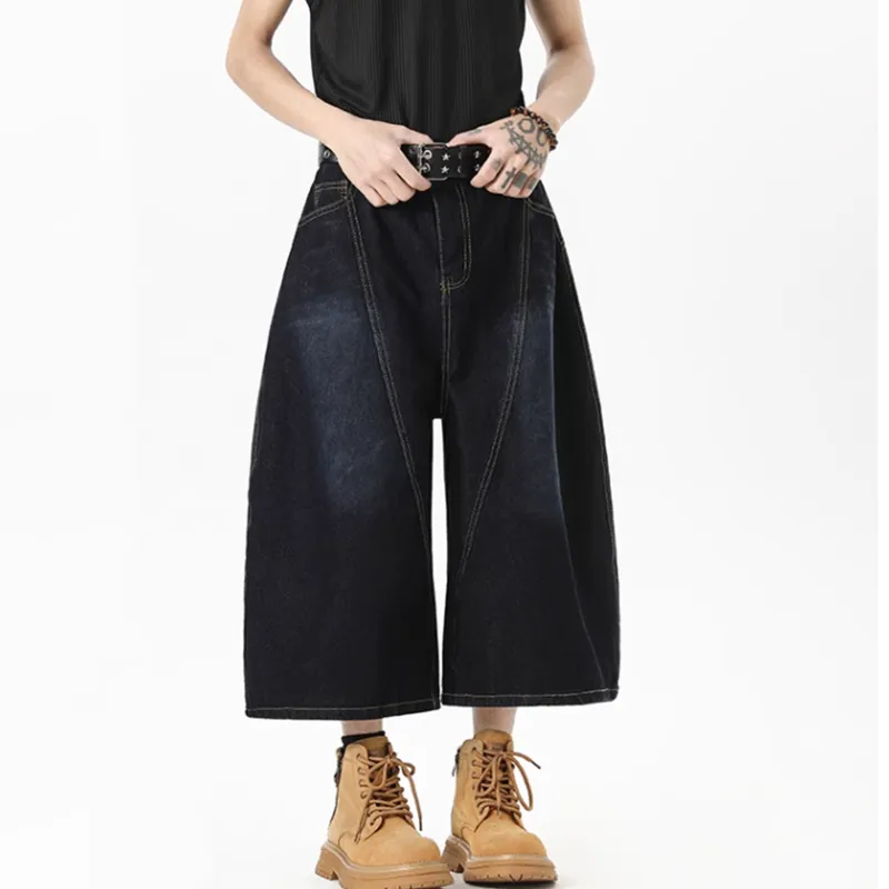 TELENT Denim Shorts Unisex Blue-5