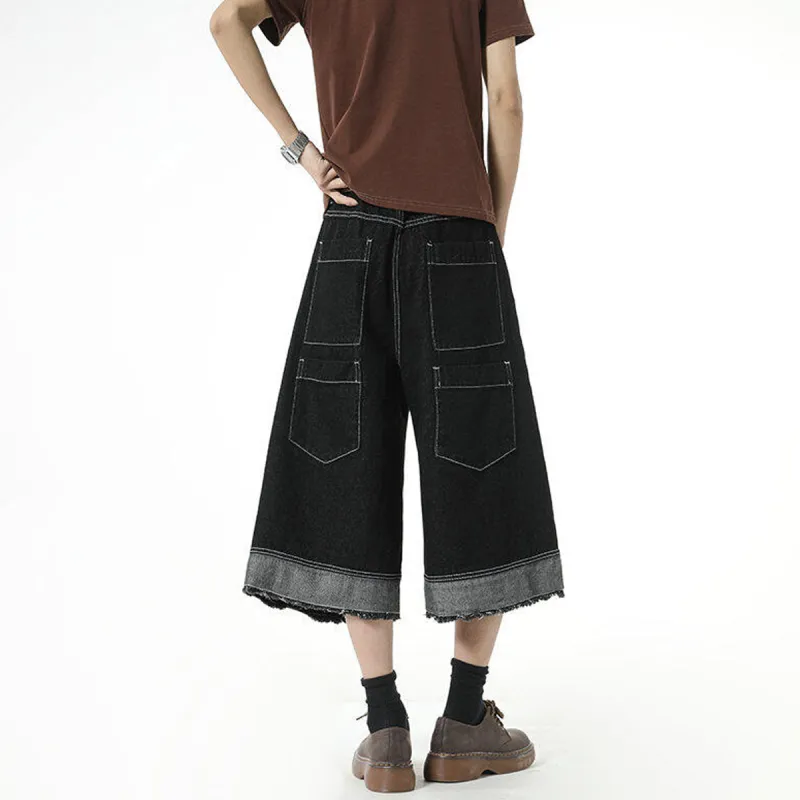 TELENT Denim Shorts Unisex Black-1