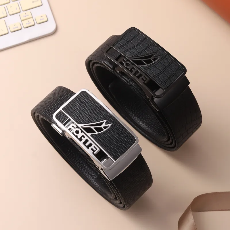 FORTEI Top Grain Cow Leather Leather Belts Men's Width  3.5cm Gift Box Sets-8