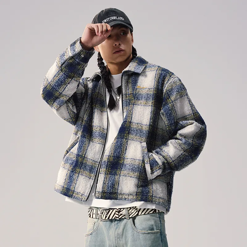 REMEDY Jackets Coats Unisex Blue Yellow Plaid-3