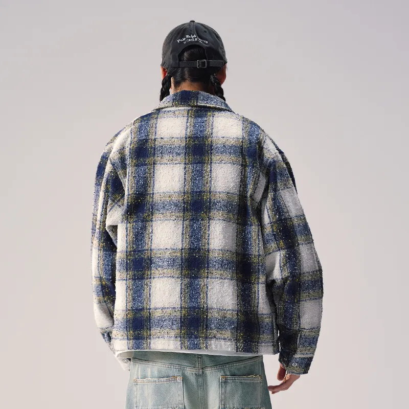 REMEDY Jackets Coats Unisex Blue Yellow Plaid-4