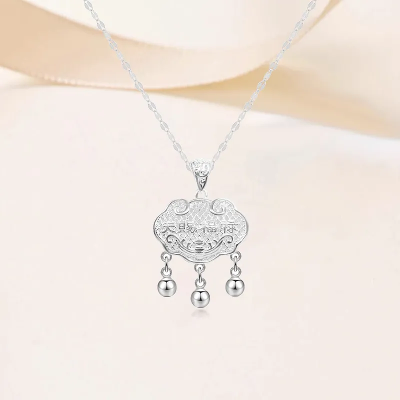 YUOFFICIAL 999 Fine Silver Adjustable Individual Minimalist Style Fashion Versatile Advanced Design Necklaces Unisex-2