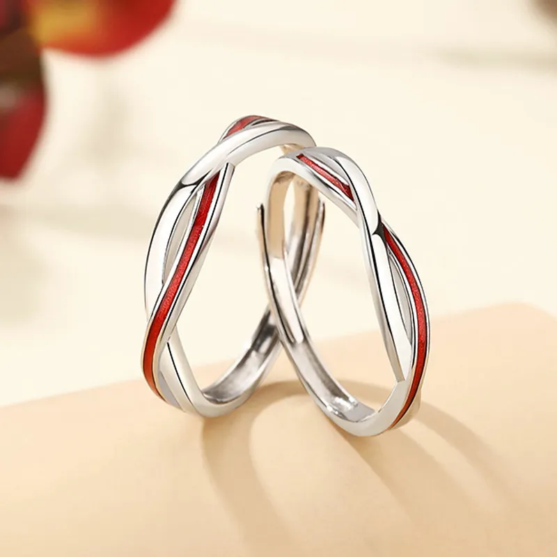 YUOFFICIAL S990 Silver Open And Adjustable Luxury Advanced Long Lasting Anniversary Gift Rings Unisex-1
