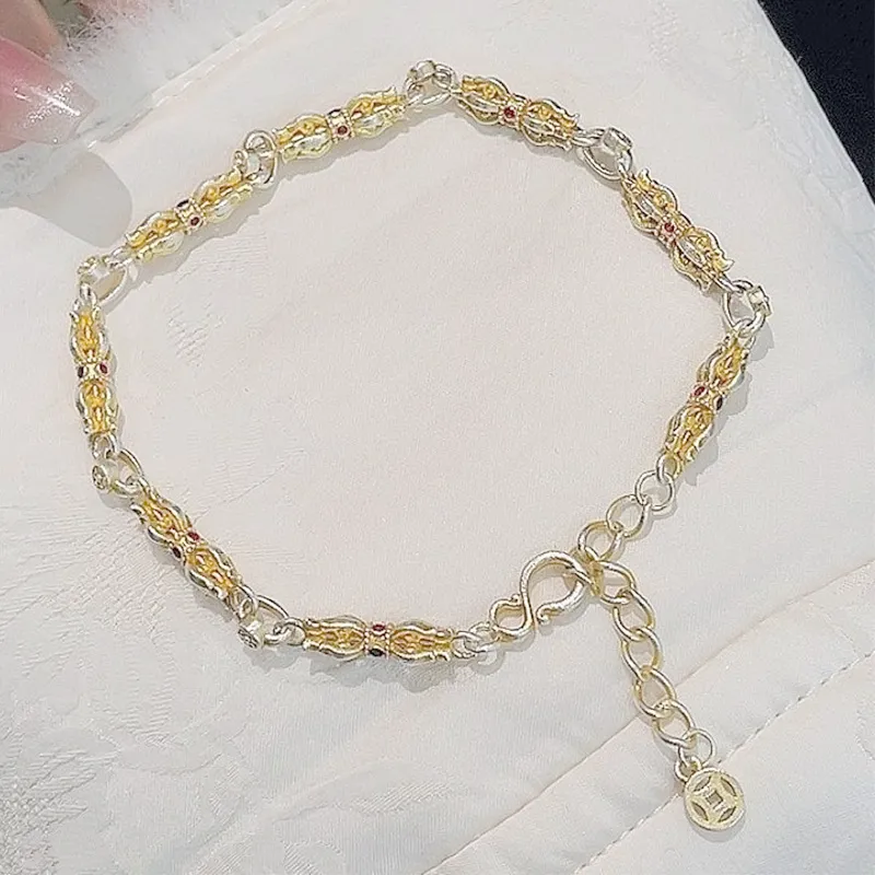 YUOFFICIAL 999 Fine Silver Pure Silver Bracelets Unisex-1