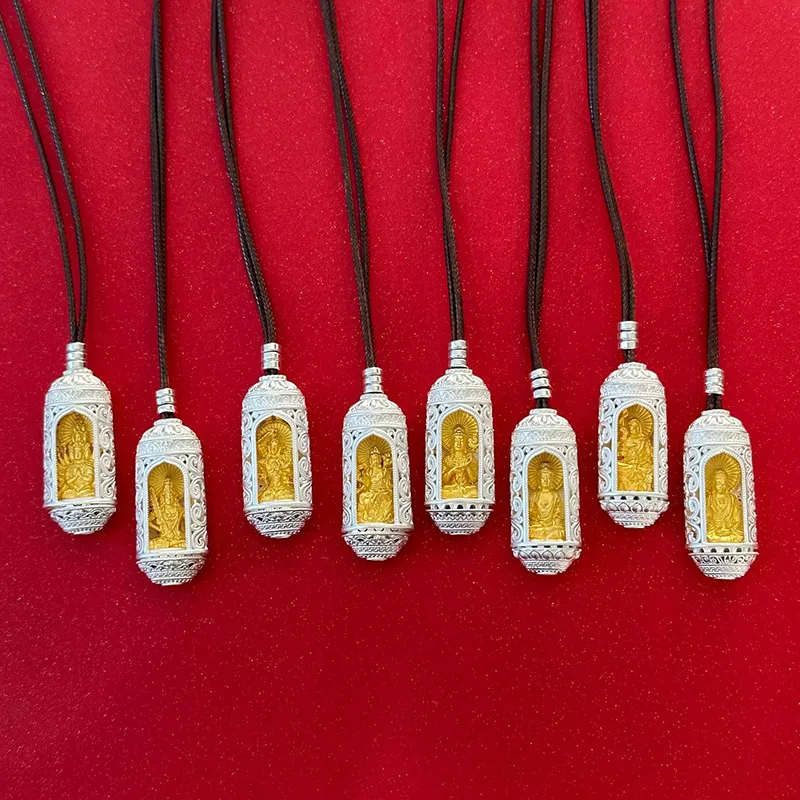 YUOFFICIAL 999 Fine Silver Sterling Silver Necklaces Unisex-2