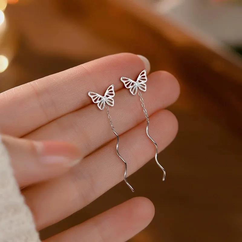 YUOFFICIAL S999 Fine Silver Earrings Women's-4