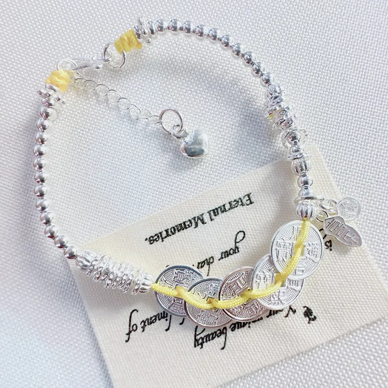 YUOFFICIAL 990 Silver Pure Silver Bracelets Unisex-2