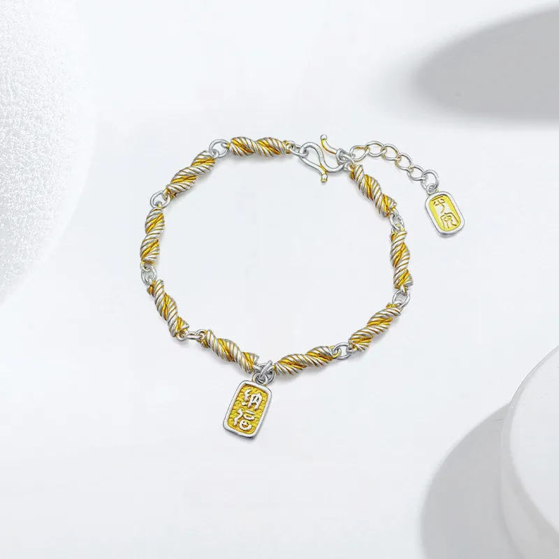 YUOFFICIAL 999 Fine Silver Adjustable Bracelets Unisex-4