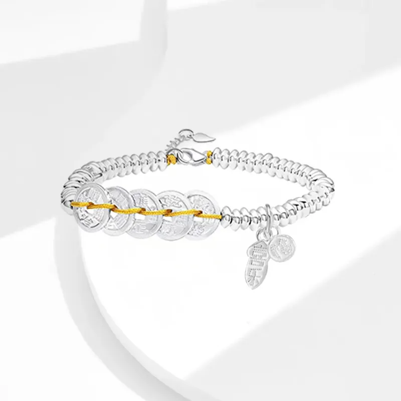 YUOFFICIAL 990 Silver Pure Silver Bracelets Unisex-4