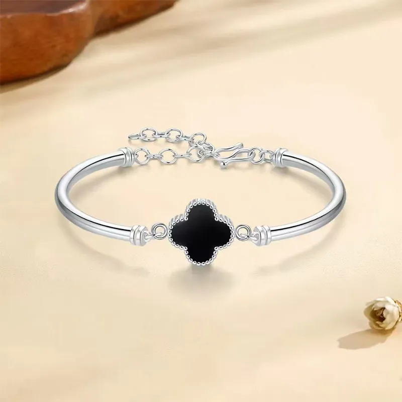 YUOFFICIAL 999 Fine Silver Bangles Women's-1