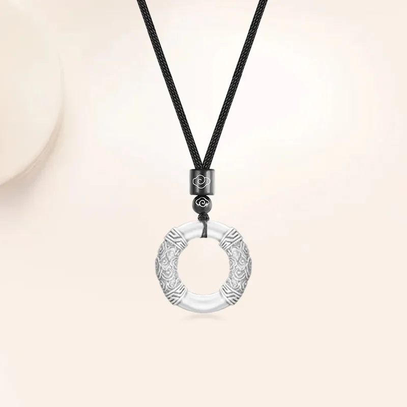 YUOFFICIAL 999 Fine Silver Sterling Silver Necklaces Unisex-3