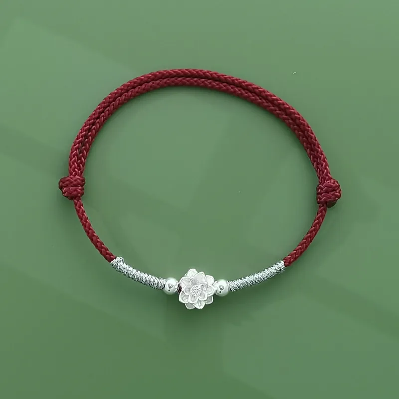 YUOFFICIAL 999 Fine Silver Hand Woven Adjustable Elegant And Versatile Individual Elegance Design Bracelets Women's-1