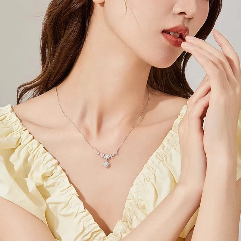 YUOFFICIAL S999 Fine Silver Adjustable Niche Minimalist Style Luxury Premium Love Confession Design Necklaces Women's-4