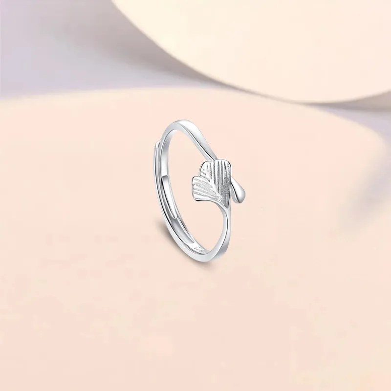 YUOFFICIAL S990 Silver Open And Adjustable Elegance Minimalist Style Fashion Versatile Niche Advanced Feel Rings Unisex-9