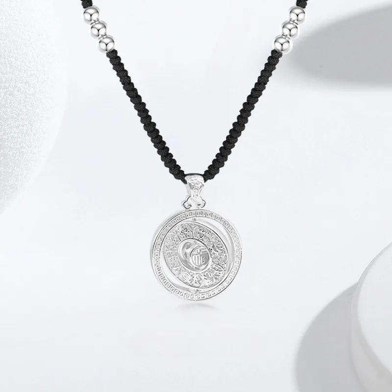 YUOFFICIAL S999 Fine Silver Sterling Silver Necklaces Unisex-2