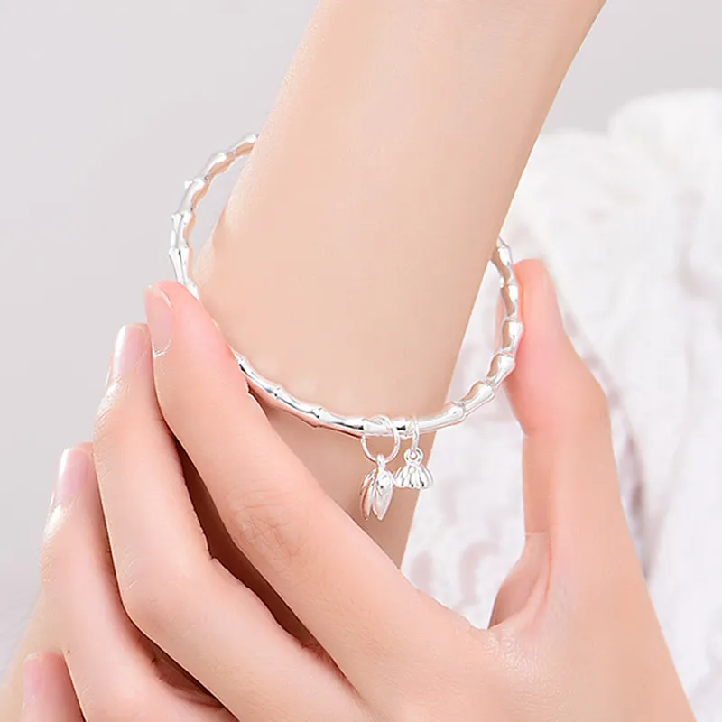 YUOFFICIAL 999 Fine Silver Sterling Silver Bracelets Unisex-3