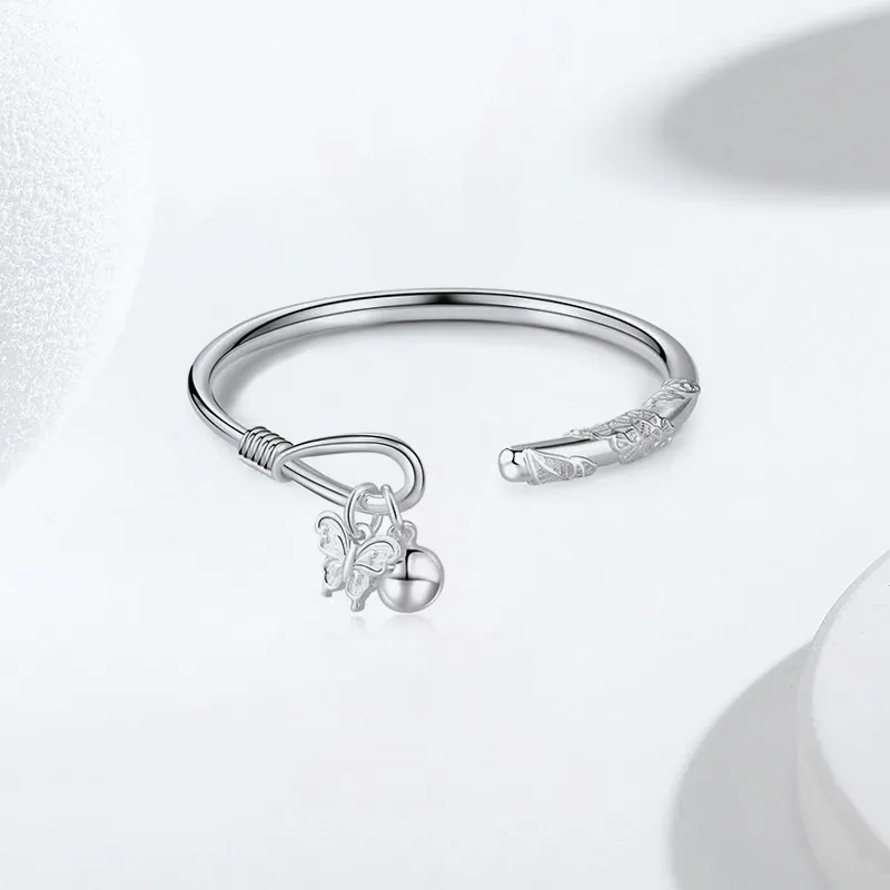 YUOFFICIAL S 999 Fine Silver Sterling Silver Bracelets Unisex-4