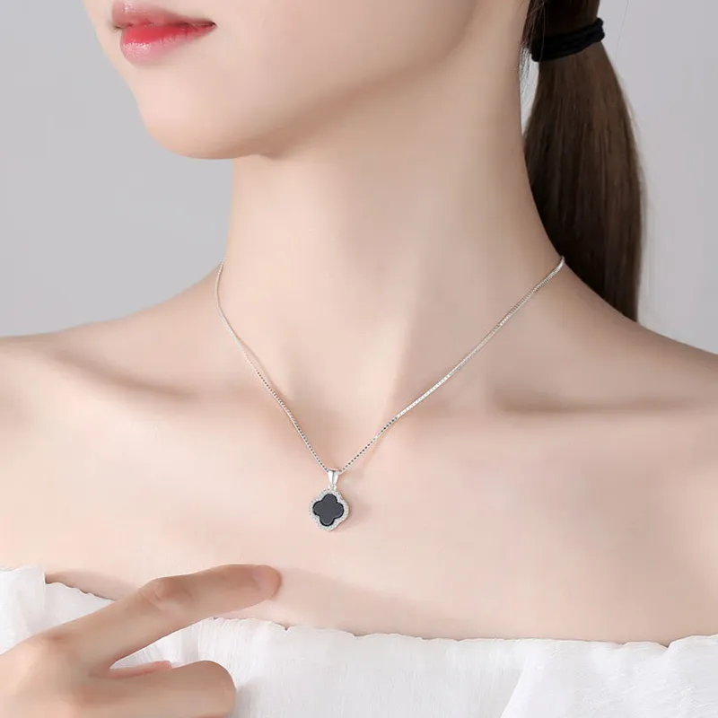 YUOFFICIAL S925 Silver Adjustable Casual Everyday Luxe Versatile Fashioning Style Advanced Feel Necklaces Women's-3