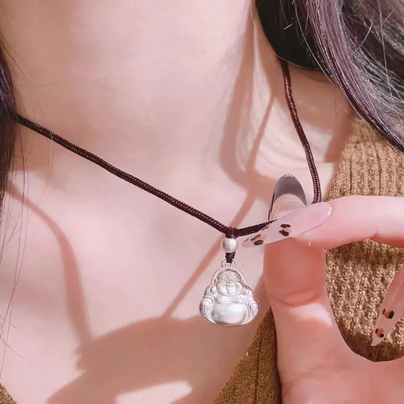 YUOFFICIAL 999 Fine Silver Necklaces Unisex-2