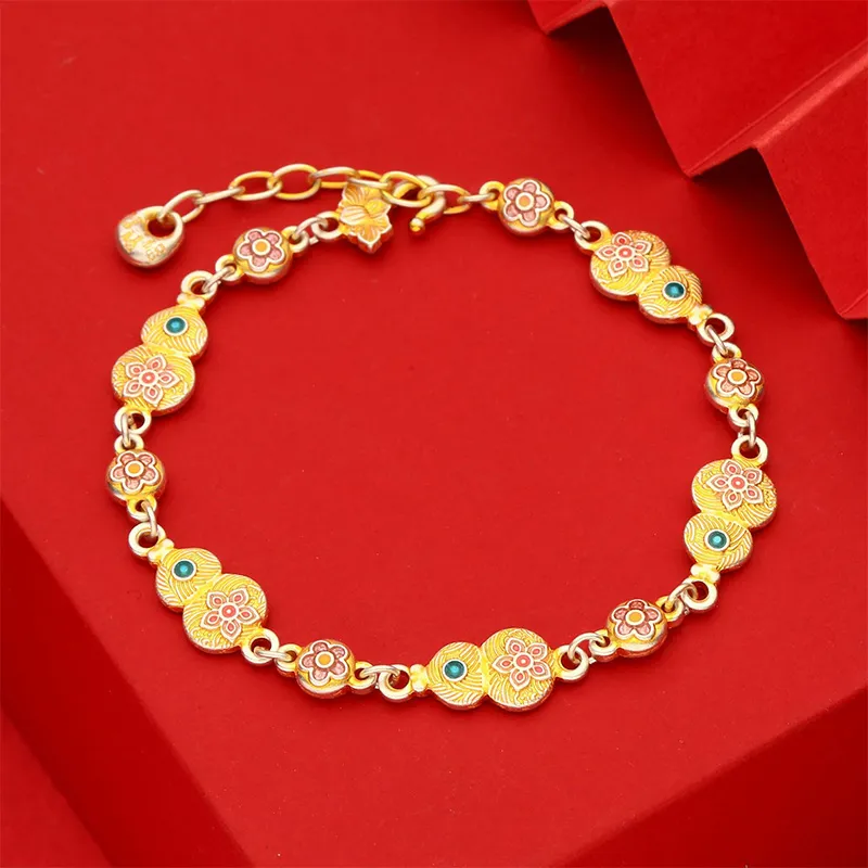 YUOFFICIAL 999 Fine Silver Pure Silver Bracelets Unisex-1