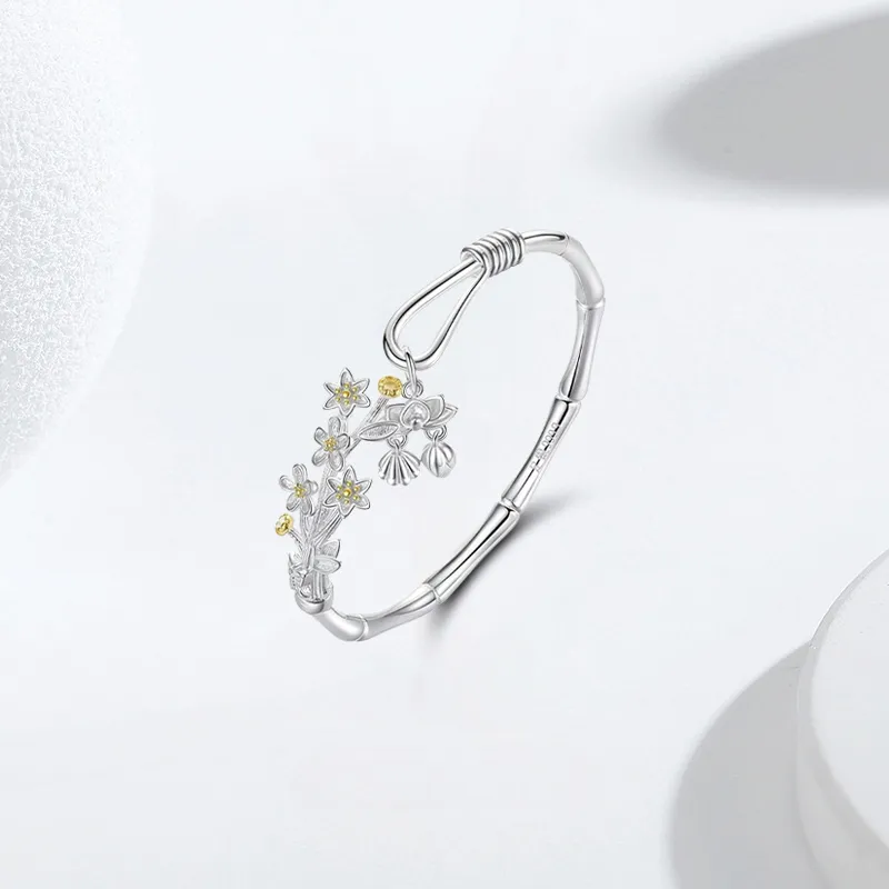 YUOFFICIAL S999 Fine Silver Bangles Unisex-1
