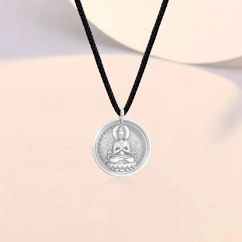 YUOFFICIAL 999 Fine Silver Sterling Silver Necklaces Unisex-4