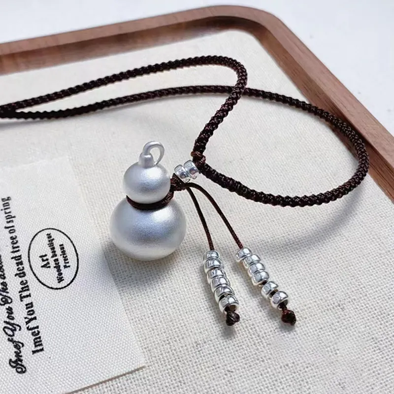 YUOFFICIAL S999 Fine Silver Sterling Silver Necklaces Unisex-4