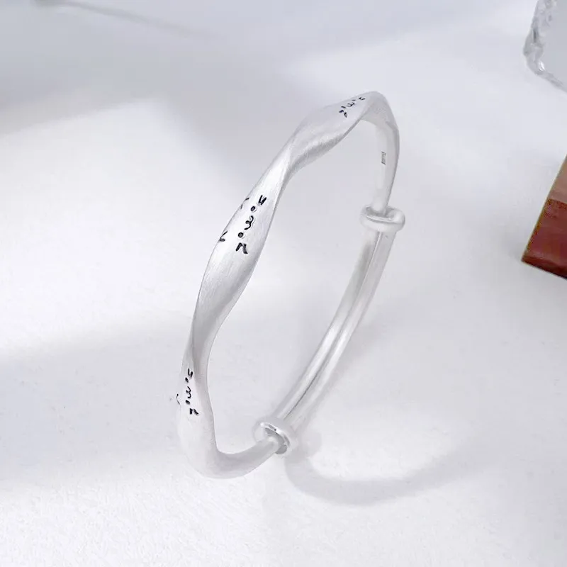 YUOFFICIAL 999 Fine Silver Bangles Women's-1