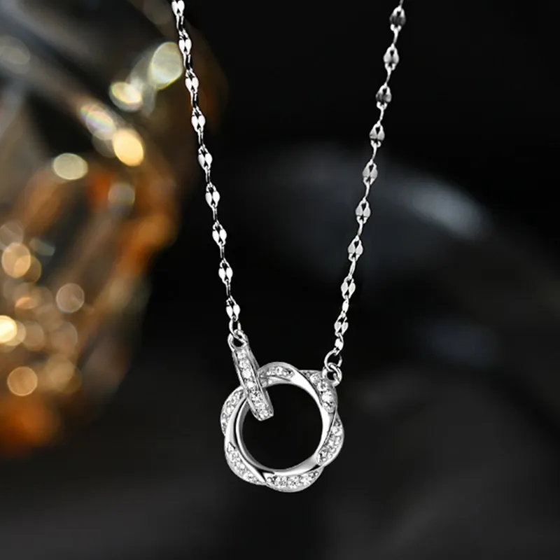 YUOFFICIAL S999 Fine Silver Adjustable Elegance Minimalist Style Versatile Niche Advanced Design Necklaces Women's-1