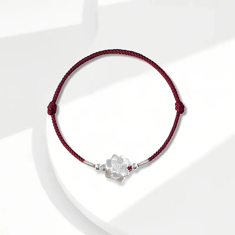 YUOFFICIAL 999 Fine Silver Hand Woven Adjustable Elegant And Versatile Individual Elegance Design Bracelets Women's-4