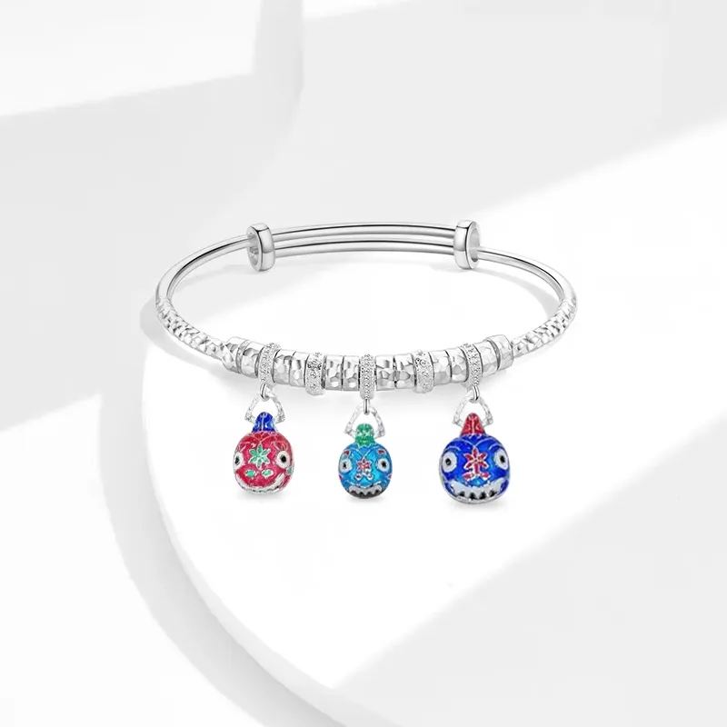 YUOFFICIAL 999 Fine Silver Bangles Unisex-3