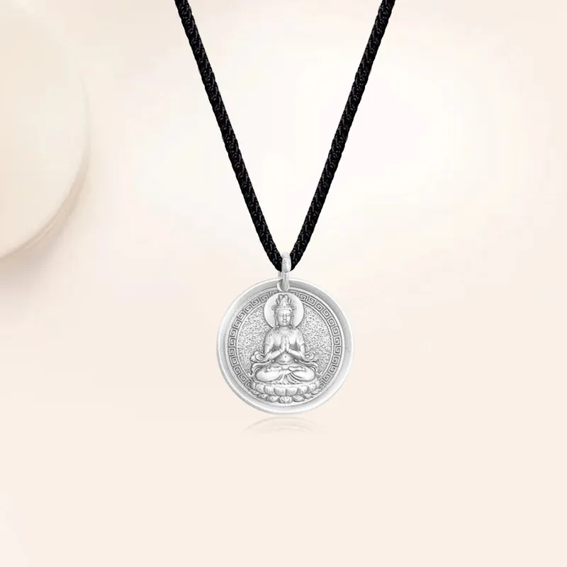 YUOFFICIAL 999 Fine Silver Sterling Silver Necklaces Unisex-3