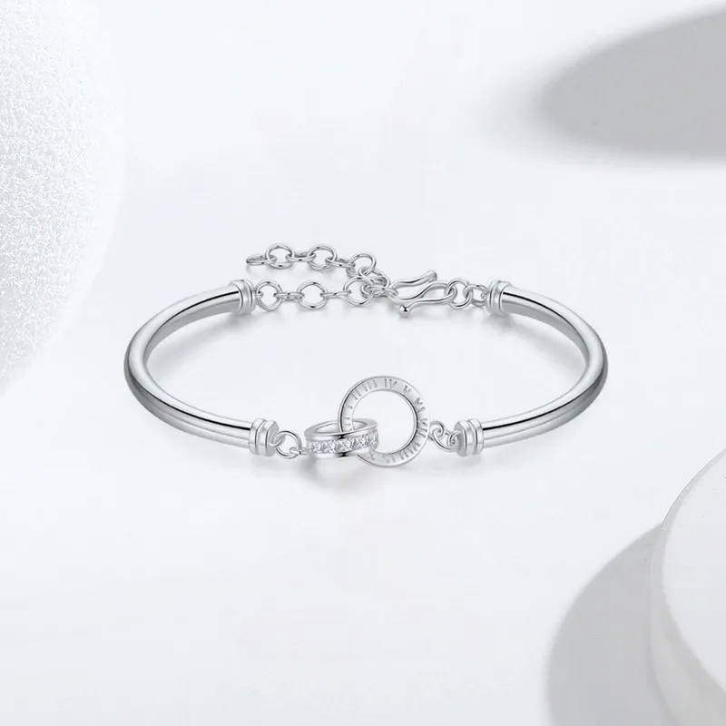 YUOFFICIAL 999 Fine Silver Bangles Women's-2