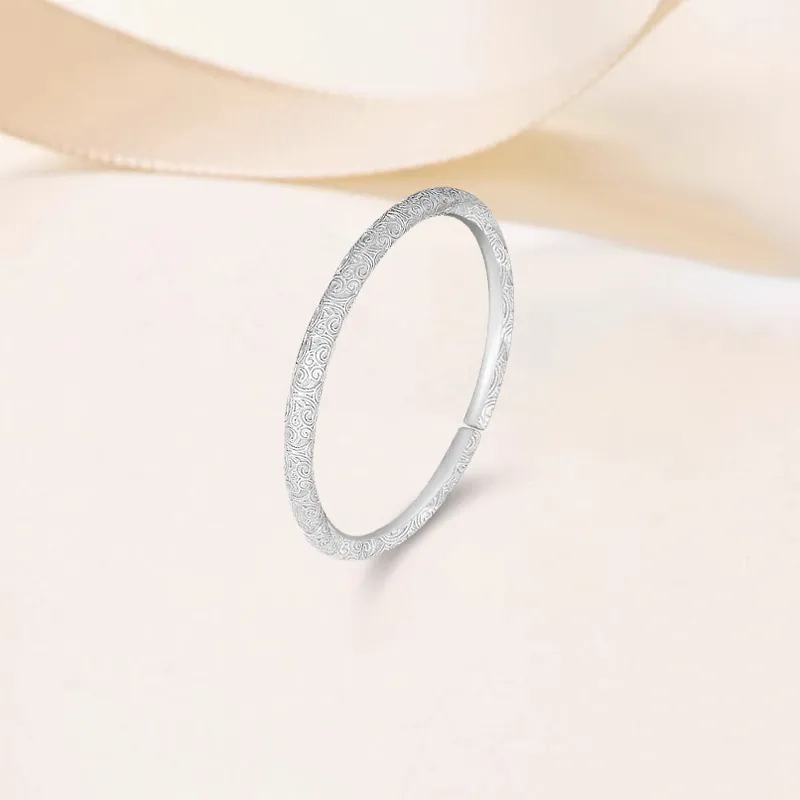 YUOFFICIAL 999 Fine Silver Bangles Unisex-7