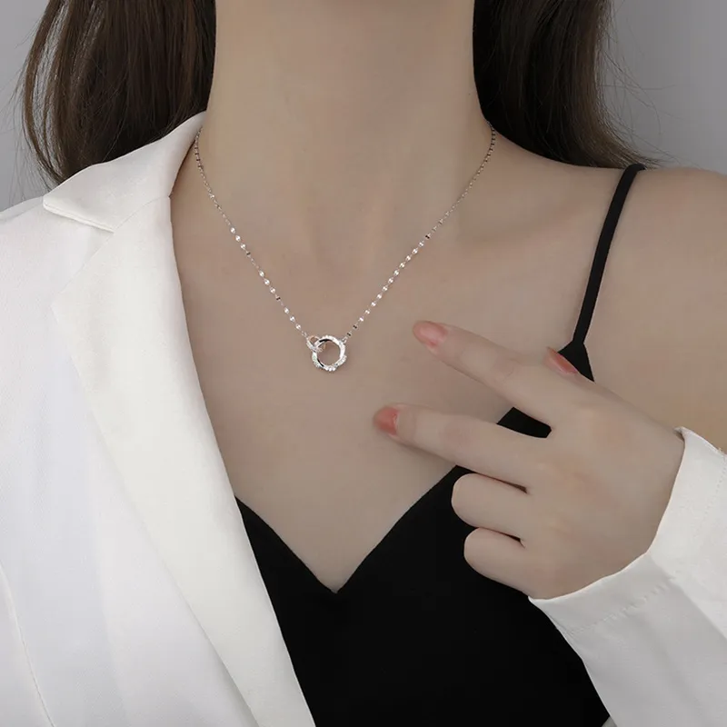 YUOFFICIAL S999 Fine Silver Adjustable Elegance Minimalist Style Versatile Niche Advanced Design Necklaces Women's-3
