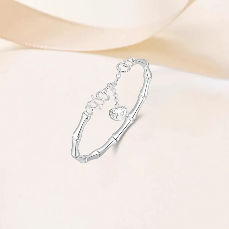 YUOFFICIAL S999 Fine Silver Sterling Silver Bracelets Women's-2
