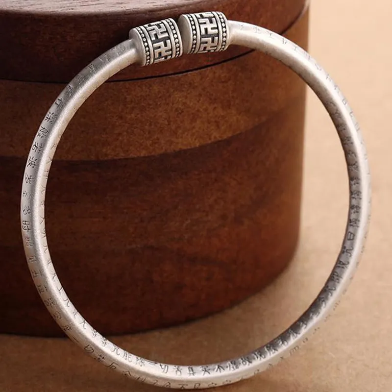 YUOFFICIAL 999 Fine Silver Bangles Unisex-1