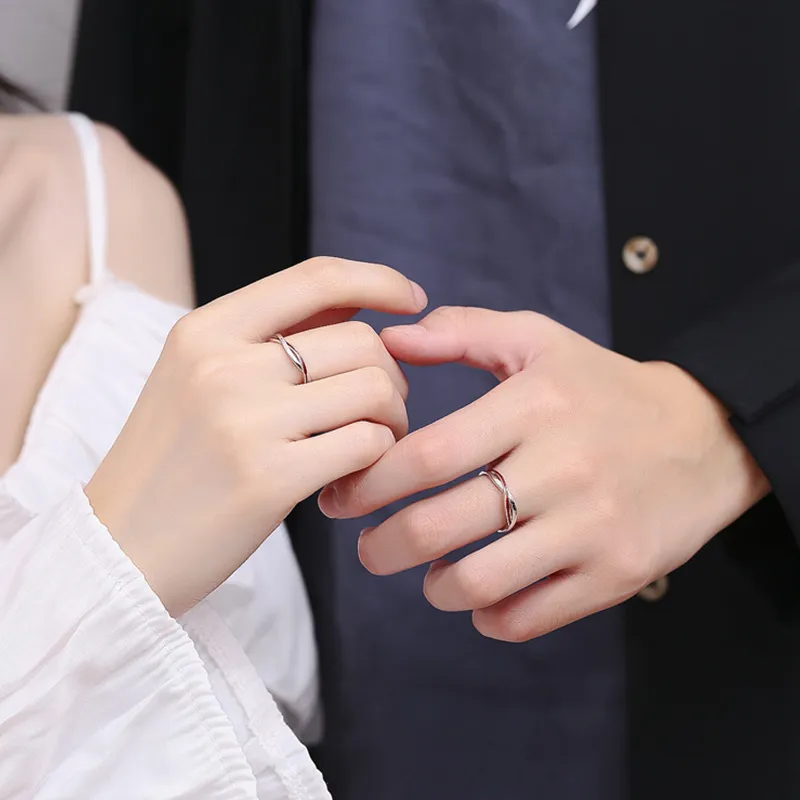 YUOFFICIAL S990 Silver Open And Adjustable Luxury Advanced Long Lasting Anniversary Gift Rings Unisex-4