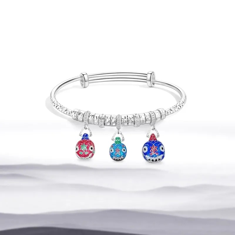 YUOFFICIAL 999 Fine Silver Bangles Unisex-1