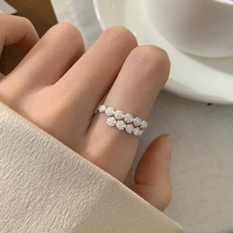 YUOFFICIAL S 990 Silver Rings Women's-4