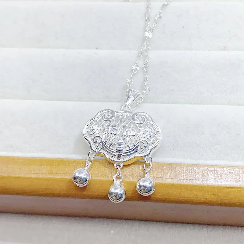 YUOFFICIAL 999 Fine Silver Adjustable Individual Minimalist Style Fashion Versatile Advanced Design Necklaces Unisex-4